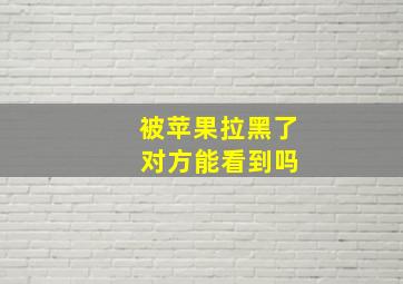 被苹果拉黑了 对方能看到吗